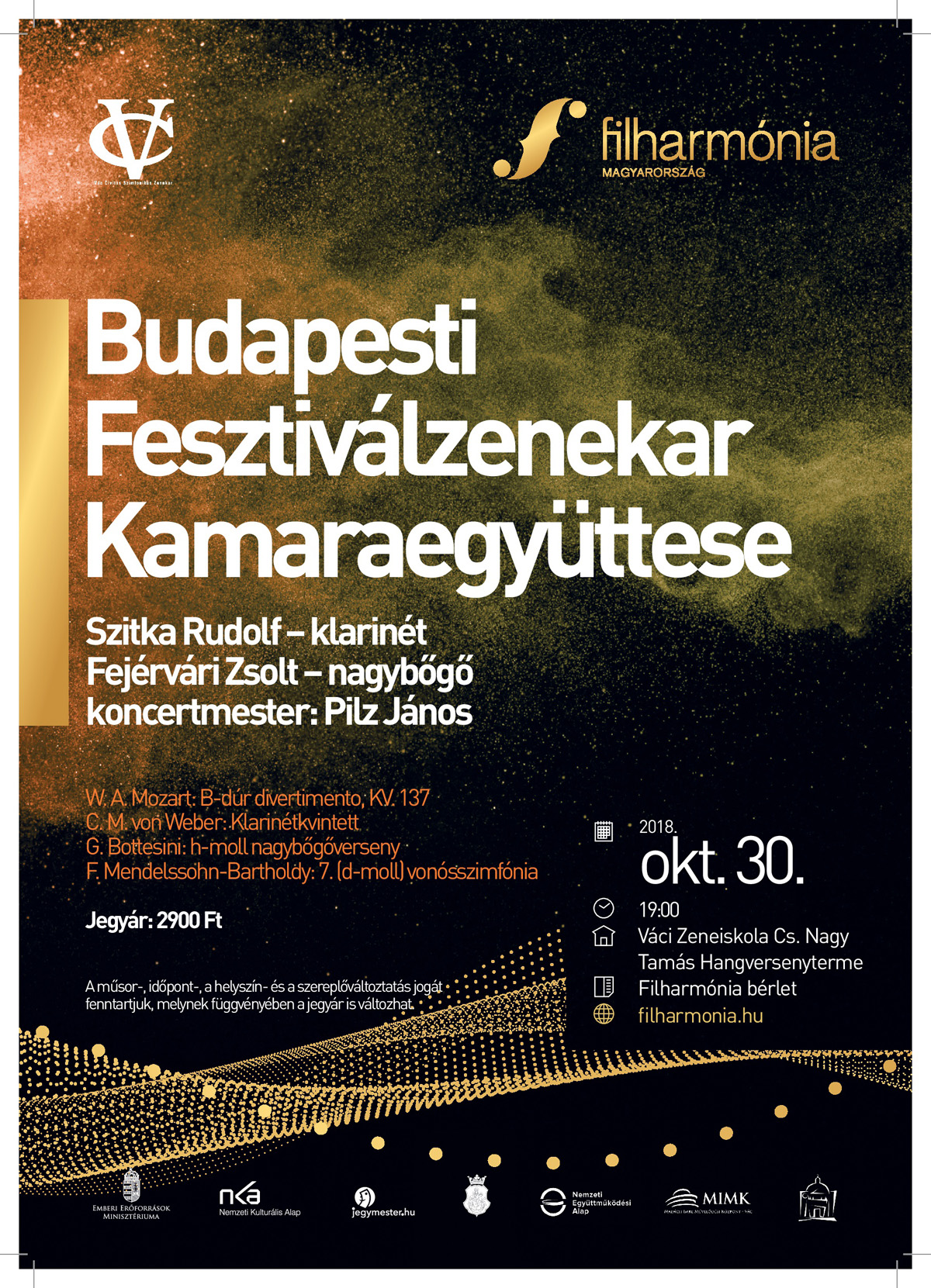 Először Vácon a világhírű Budapesti Fesztiválzenekar kamaraegyüttese