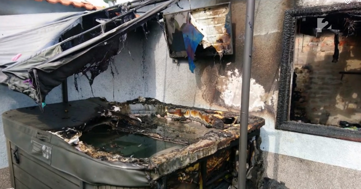 Zárlatos jakuzzi okozott tüzet egy garázsban Vácon (videó)