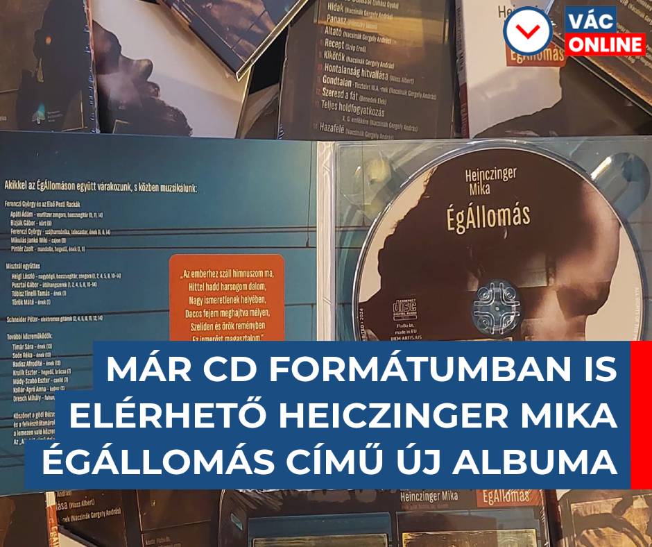 MÁR CD FORMÁTUMBAN IS ELÉRHETŐ HEINCZINGER MIKA ÉGÁLLOMÁS CÍMŰ ÚJ ALBUMA